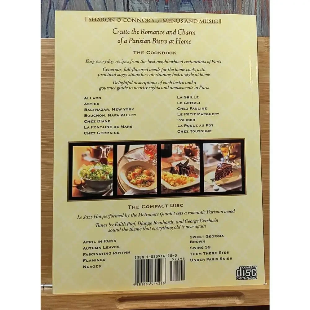 Swinging French Jazz Bistro: Favorite Parisian Bistro Recipes Cookbook - NO DISC